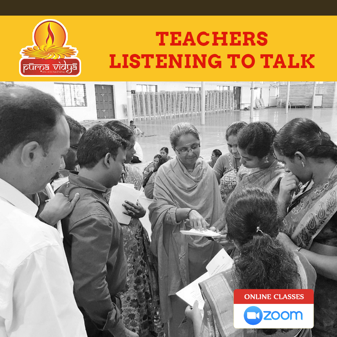 Teachers listening to talk